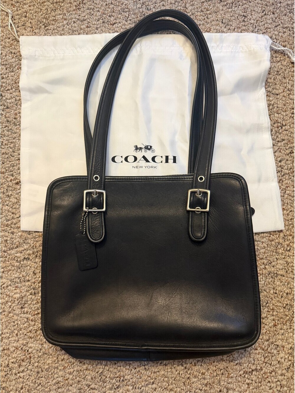 Coach vintage legacy black leather shoulder bag